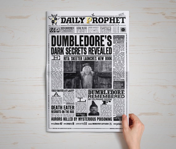 Daily Prophet Newspaper Harry Potter