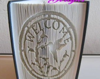 Folded Book Art Pattern Hummingbird Pattern Book Origami Pattern Gift Unique