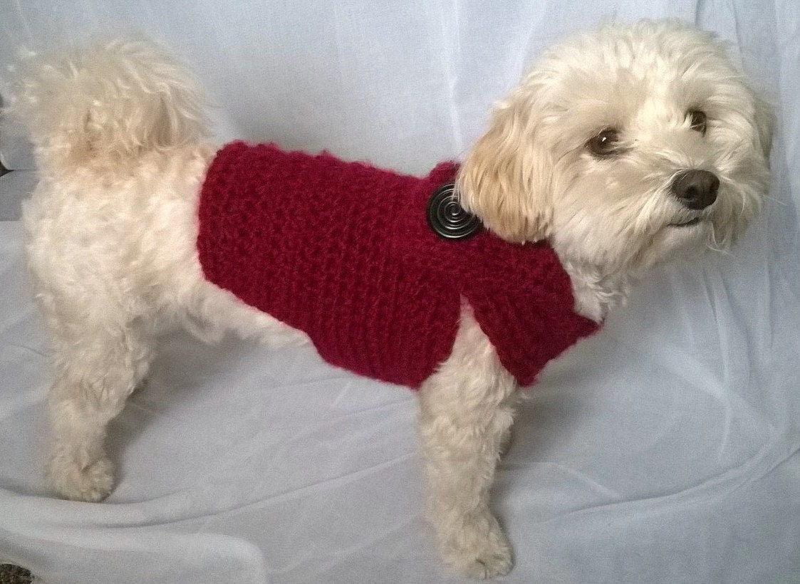 red dog sweater yorkie sweater dog sweater small small dog