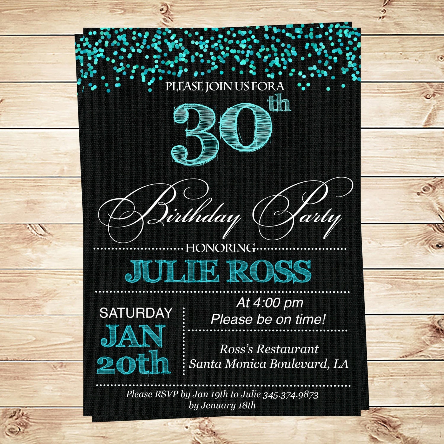 Women's 30th Birthday Party Invitations 30th Birthday