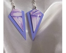 Orecchini Quadrati Geometrici In Acrilico Arancione | Design Rettangolare Intrecciato, Leggeri, Per Donne E Ragazze