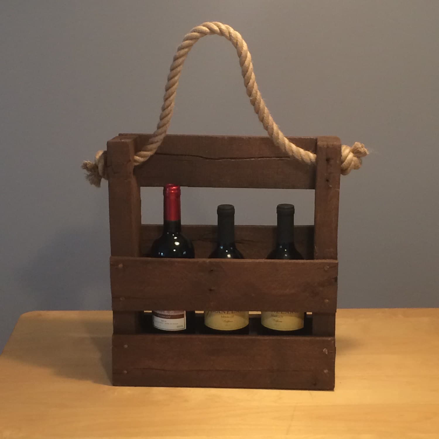 Portable Wine Rack / Wine Tote / Gift Basket / Wall Rack