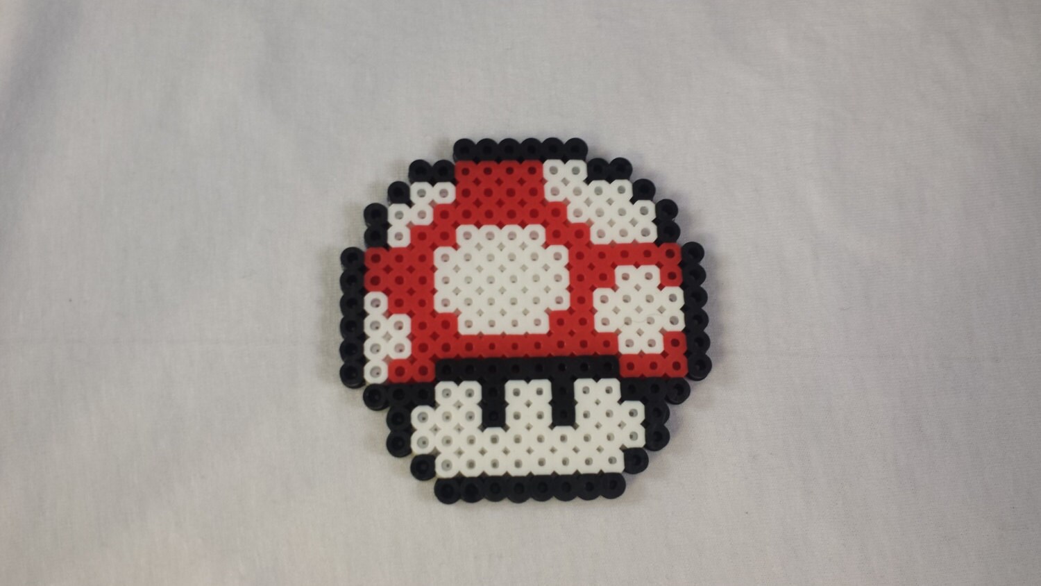 Super Mushroom Perler Bead Sprite Super Mario Bros. retro