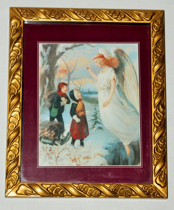 Guardian Angel Framed Picture Guardian Angel Print