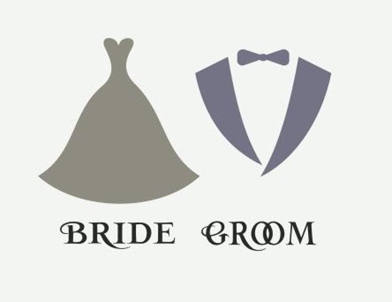 Download Bride and Groom with Dress and Tux SVG file by SundersenCreations