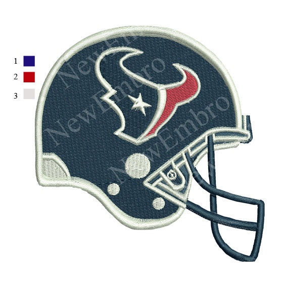 Houston texans helmet logo embroidery design 3 seizes by NewEmbro