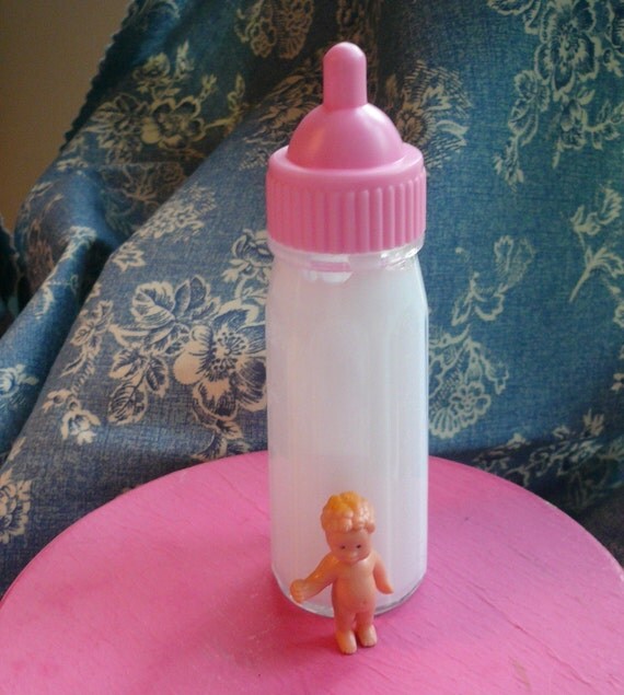 Vintage Toy Baby Bottle Milk Bottle Miniature Bottle Plastic