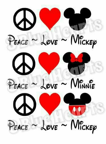 Download Peace Love Mickey SVG Studio Peace Love by 3BlueHeartsDesign