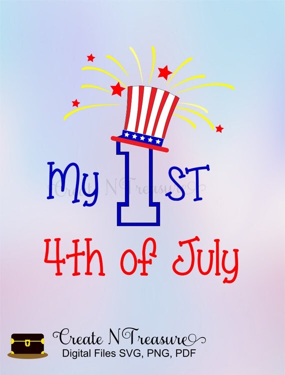 Download My 1st First 4th of July SVG cutting file for Silhouette Cameo