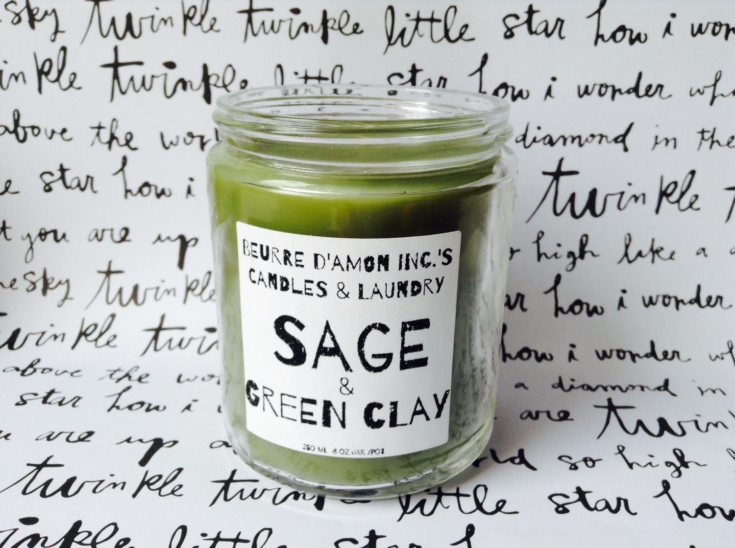 Sage scented candle Handmade Scented Candles by CandlesandLaundry