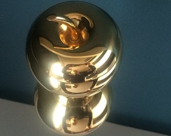 Vintage, Brass, Apple, Home Decor