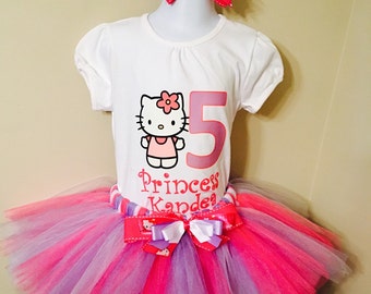 Hello Kitty Tutu Set, Hello Kitty Birthday Shirt, Hello Kitty