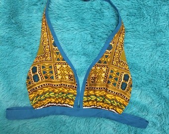 African Print Bikini Top