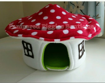 Red Toadstool HOUSE for guinea pig hedgehog rat