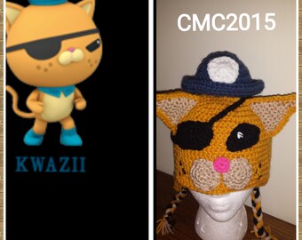 Octonauts Kwazii Inspired Kitty Pirate Costume Hat Crochet Pattern