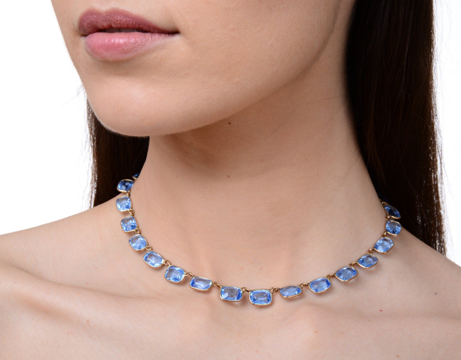 Antique Paste Collet Necklace