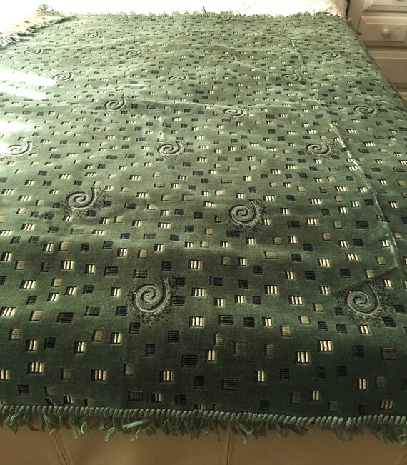Items similar to Vintage Light Star Velour Cotton Blend Throw Blanket
