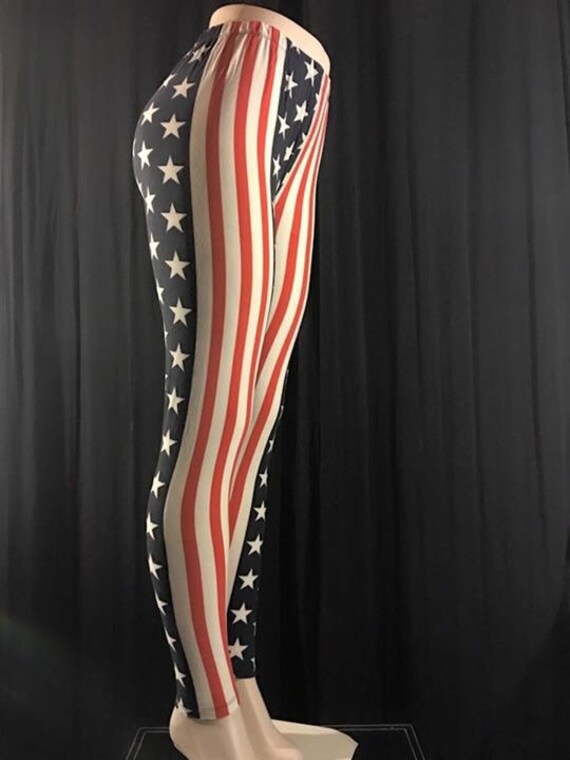 plus size american flag leggings