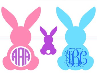 Download Easter Bunny Boy SVG Monogram Frame Cut File svg studio3