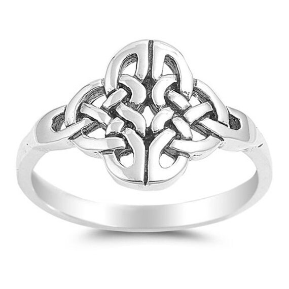 Sterling Silver Celtic endless Knot Ring Pinky by IndigoandJade