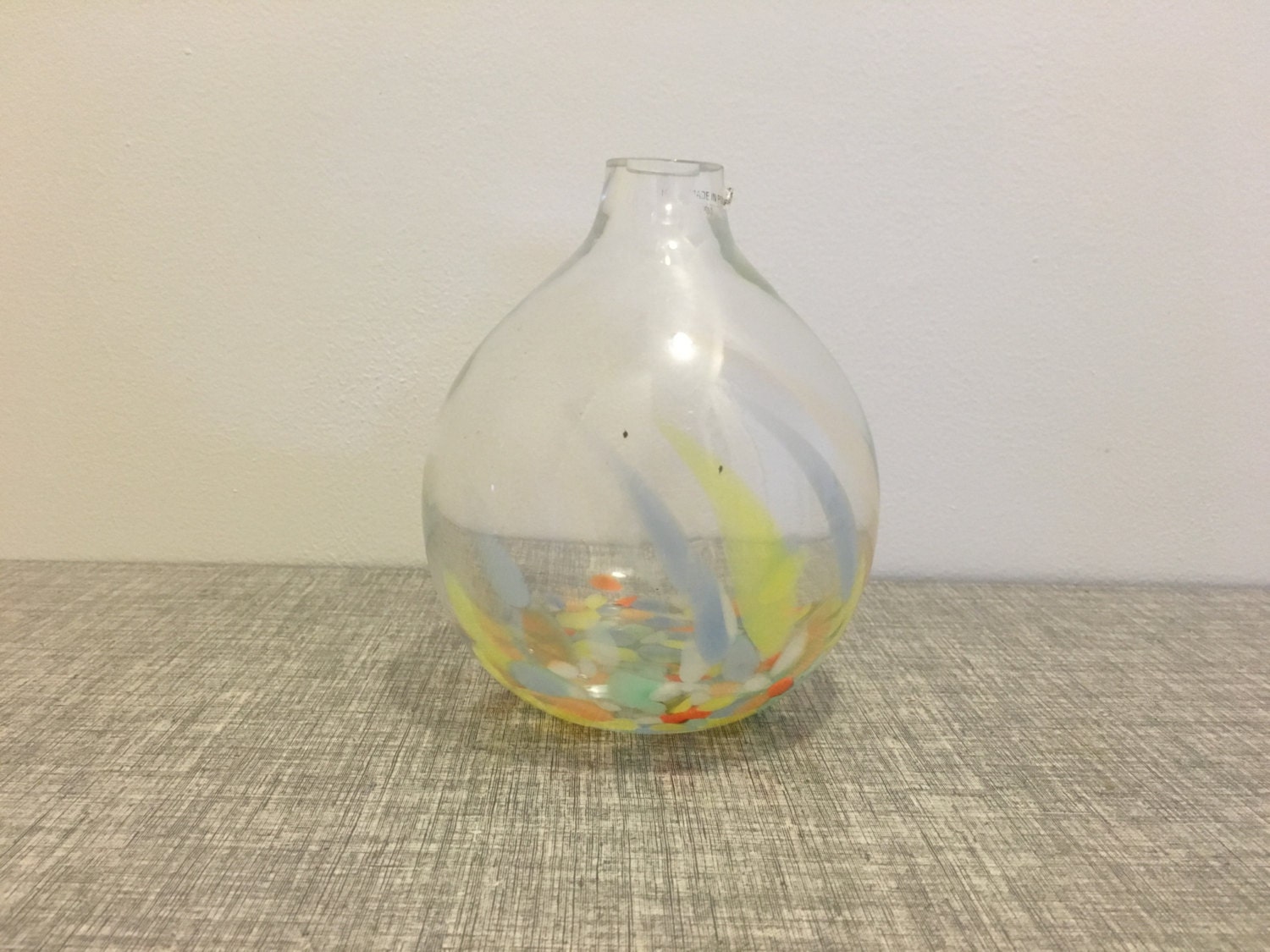 Hand Blown Glass Vase Made in Poland // Confetti Pastel Design