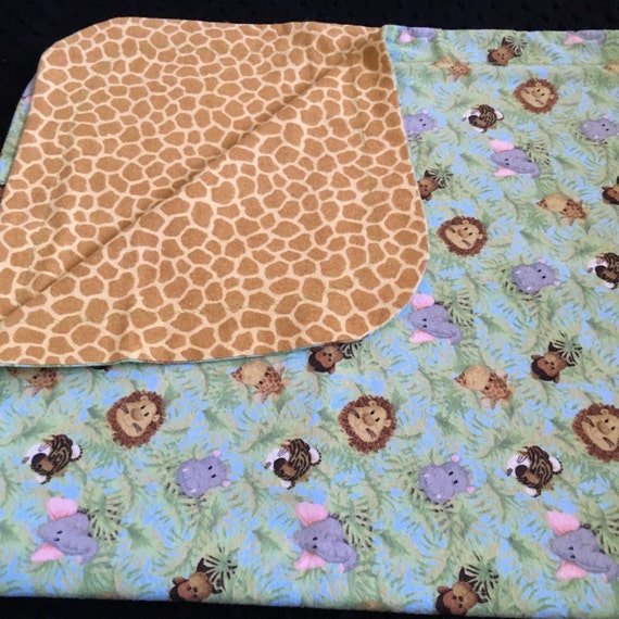 Jungle Theme Baby Blanket XL baby blanket baby by BabyRomeCo
