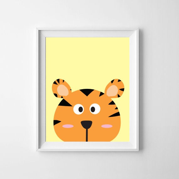 Tiger Print Animal Nursery Print Nursery by ThePrettyPrintcess
