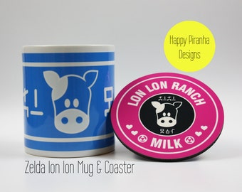 Zelda Lon Lon milk mug , Legend of Zelda - Gaming Mug - Nintendo Mug - Him and Her mugs gift - Present Unique - Retro Gaming - Zelda link