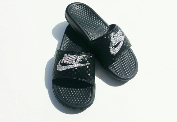 glitter nike sandals