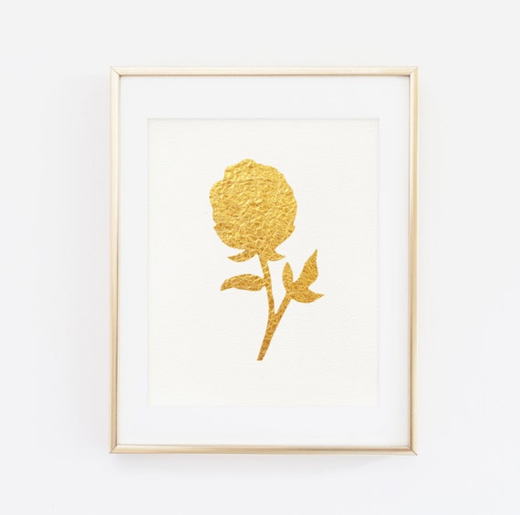  Gold  Rose  Printable Art  Home Decor  Wall Art  Gold  Foil