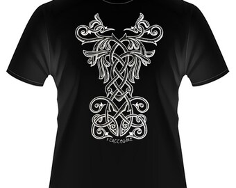 Viking Pagan Norse Loki Bound Knotwork T-shirt by AsgardScotland