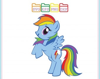 My Little Pony Rainbow Dash, Svg Dxf Png Eps, Cutting File,Studio Cut Files,Silhouette Studio,Cutting Machines,Cricut Cameo,Instant Download