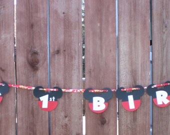 Mickey Mouse Happy Birthday Sign