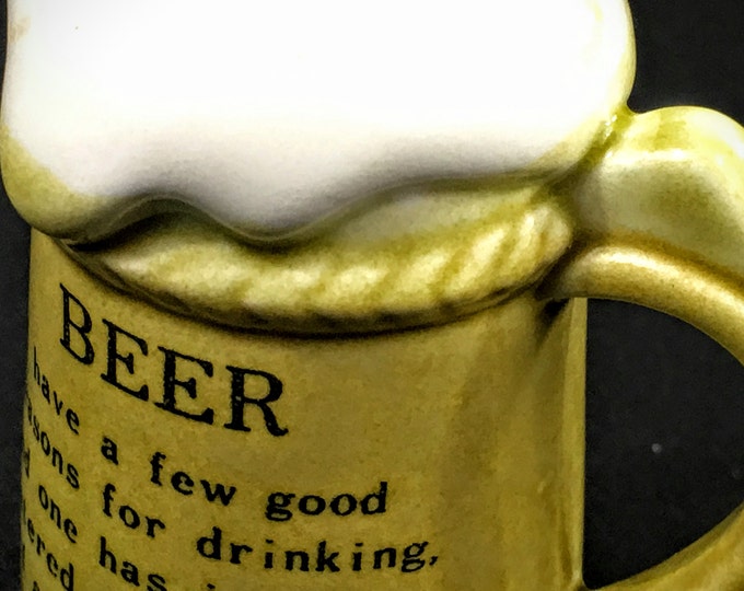 Vintage Novelty Beer Mug Ceramic Salt and Pepper Shakers