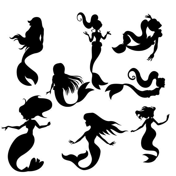 Free Free 83 Mermaid Silhouette Mermaid Hair Svg SVG PNG EPS DXF File