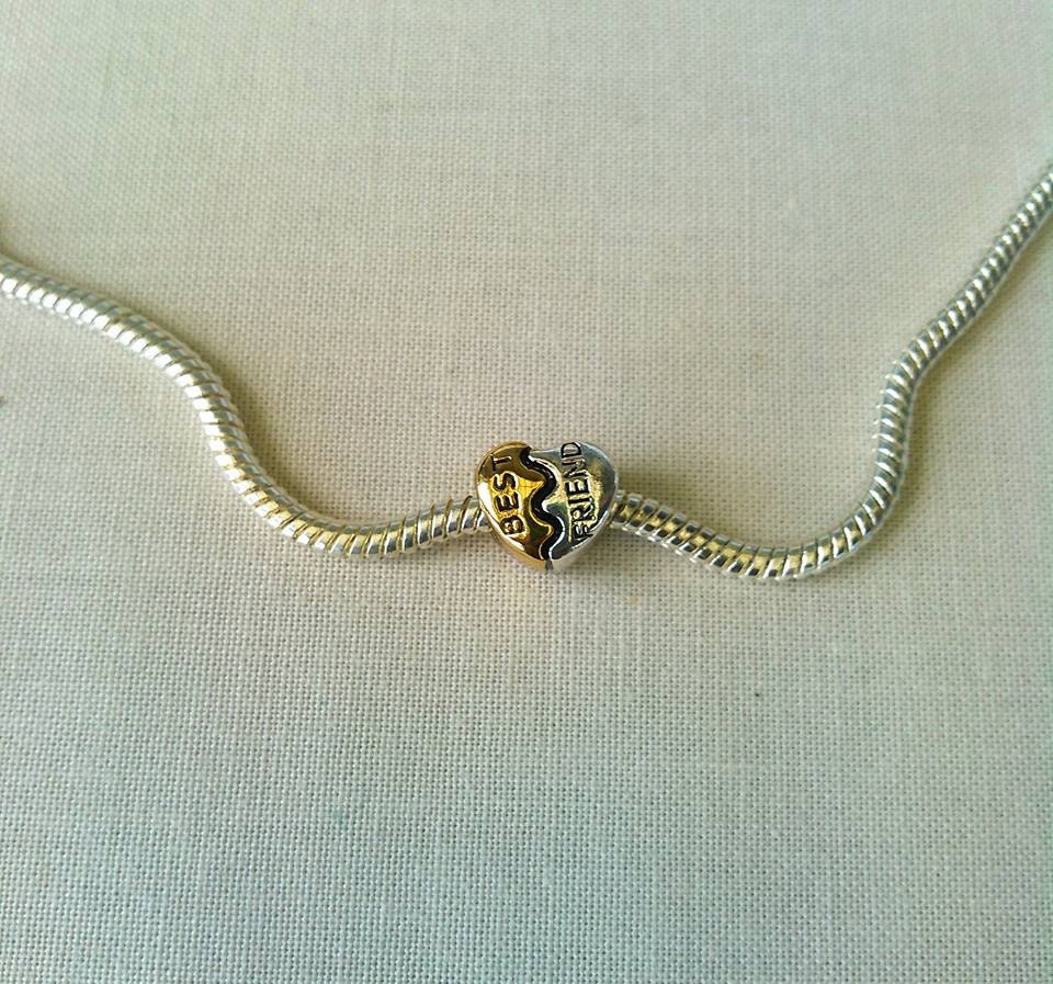 Sterling Silver and Gold Plated Best Friend Charm for your