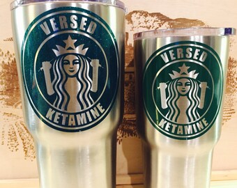 Versed Ketamine Rtic 20oz. tumbler, rtic cup decal, medical decals, registered nurses and paramedic favorites, ketamine decal, ems gift