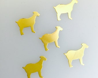 Raw Brass Small Goat Blanks- Animal Shapes-Farm Animals-Jewelry Making-metal Blanks-Components-Supplies-Hand Stamped