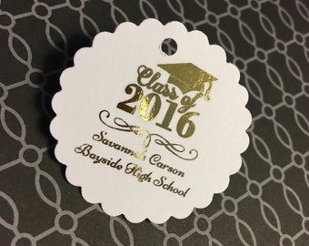 Graduation favor tags, class of 2017, graduation party