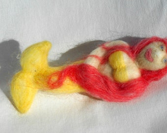 Mermaid/ Sea Witch, Needle felted, Handmade, Soft sculpture