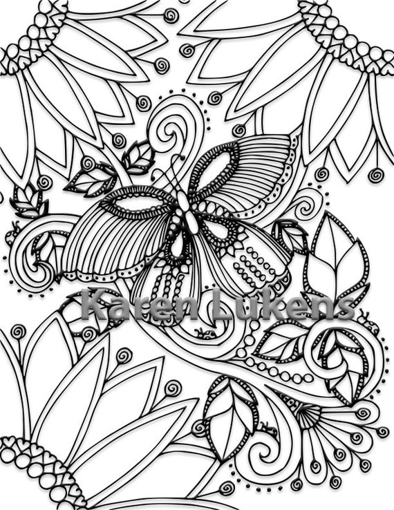 Download Butterfly Garden 3 1 Adult Coloring Book Page Printable