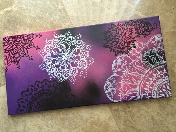Boho Henna  Design  Canvas  Painting 