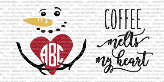Download Coffee melts my heart, svg, file, coffee cup, snowman ...