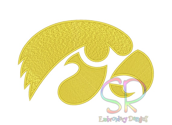 9 Size Iowa Hawkeyes Embroidery Designs College Football Logo