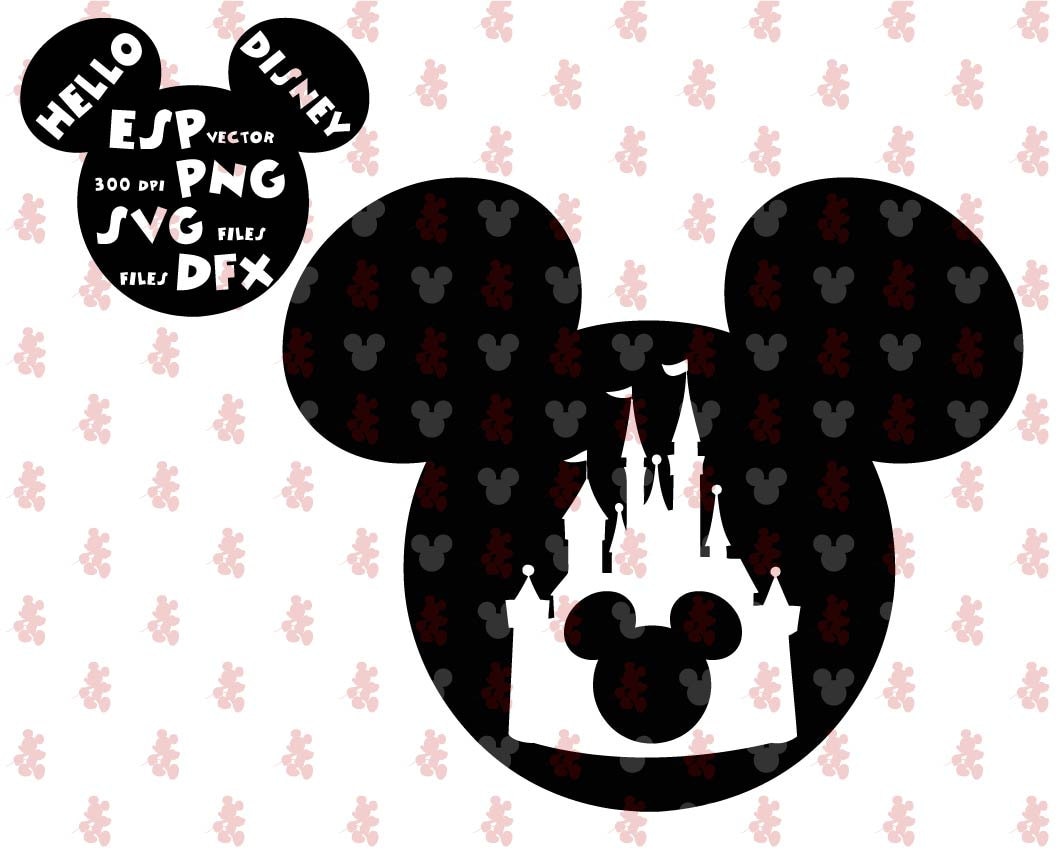 Free Free 219 Disney Castle Mickey Head Svg SVG PNG EPS DXF File
