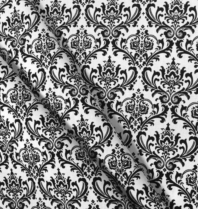 Black and White Floral Curtain Panels Window Treatments Living