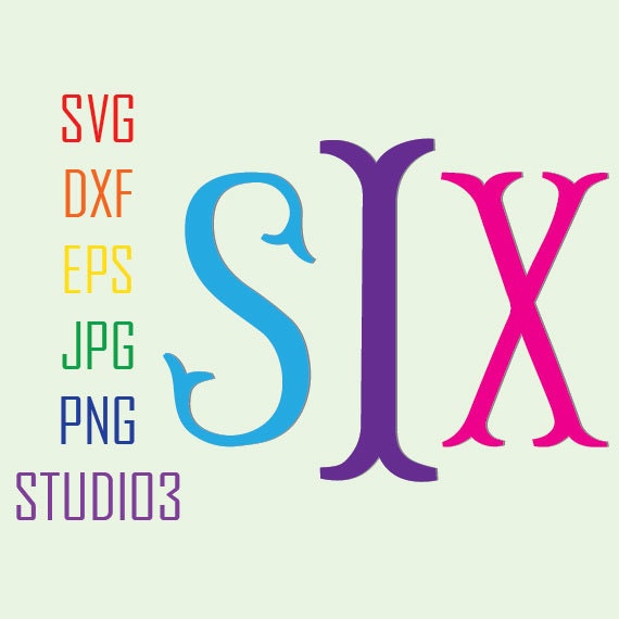 Download Fishtail Monogram Font Svg Dxf Eps Studio 3 Png Jpg
