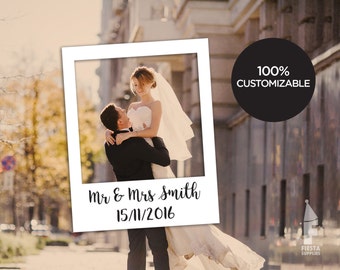 New Wedding Frame Custom Design, wedding Photo Booth Prop, Personalized Frames, party Props, Digital File, Instagram, Friends
