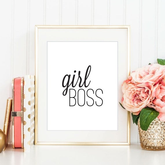 Girl Boss Print Printable Art Digital Print Instant