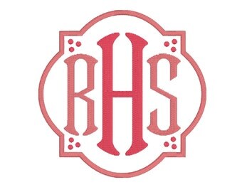 Sterling Monogram Embroidery Frame, 2 Sizes